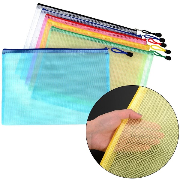Mesh, Plastic, Zipper pouch - Image 3