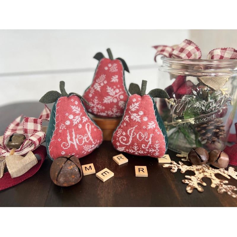 Christmas Pears chart by Annie Beez Folk Art