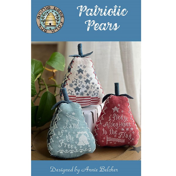 Patriotic Pears chart by Annie Beez Folk Art - Nashville26