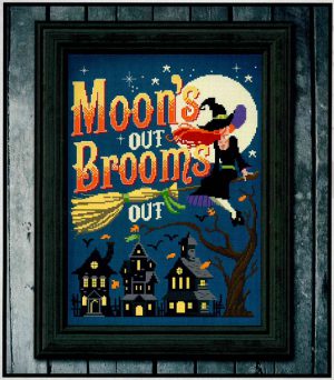 Moon’s Out Brooms Out by Autumn Lane Stitchery