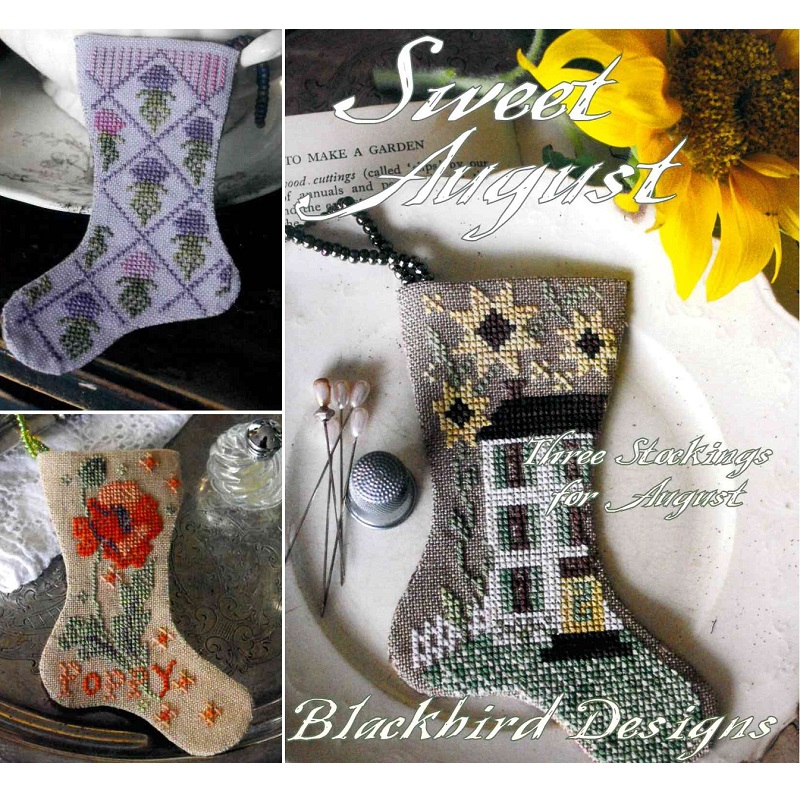 Stockings for August ~ Sweet August chart by Blackbird Designs