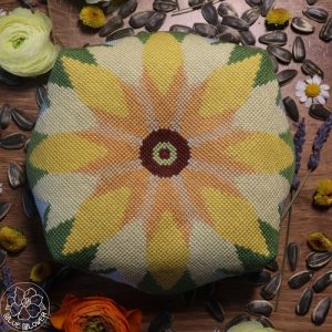Sunflower Biscornu chart by Blue Flower