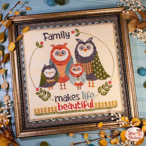 Family by Cherry Blossoms