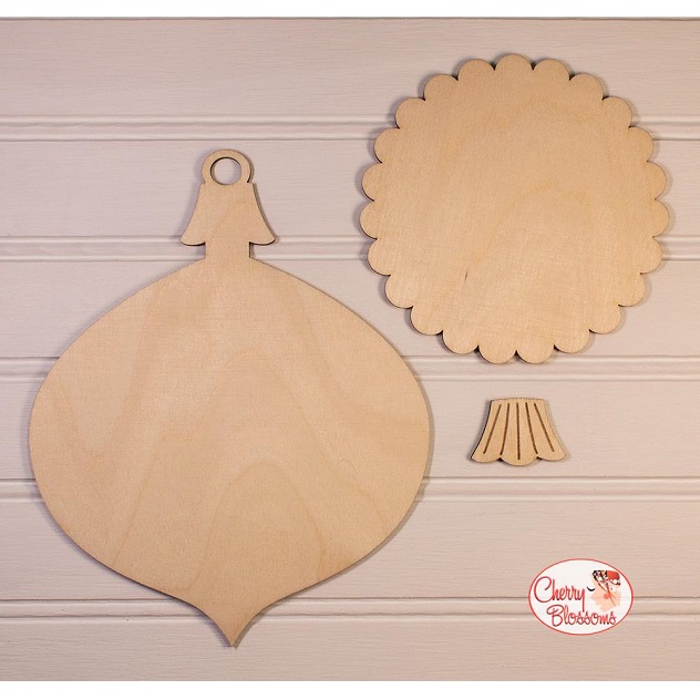 Vintage Ornament Wood Backers by Cherry Blossoms