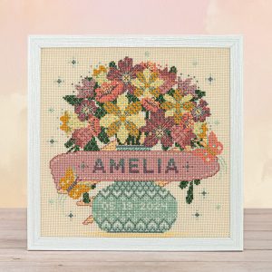 Modern Baby Sampler – Bouquets + Butterflies by Counting Puddles ~ Nashville25