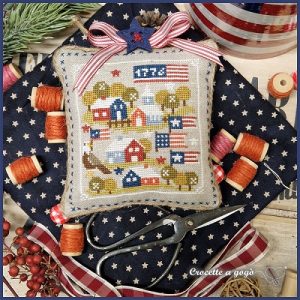 Patriotic Tiny Village chart by Crocette a gogo