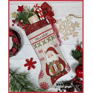 Ho Ho Ho Christmas Stocking by Crocette a gogo
