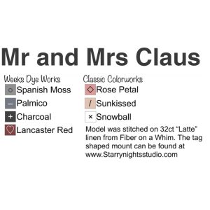 Mr and Mrs Claus chart by Dirty Annie’s