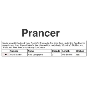 Prancer chart by Dirty Annie’s