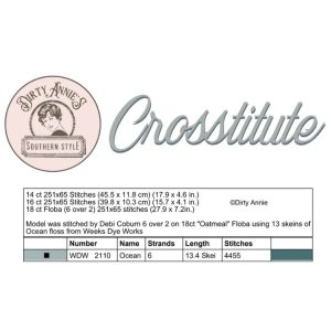 Crosstitute chart by Dirty Annie’s