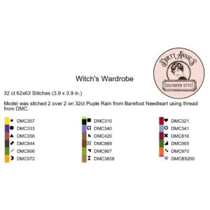 The Witch’s Wardrobe chart by Dirty Annie’s