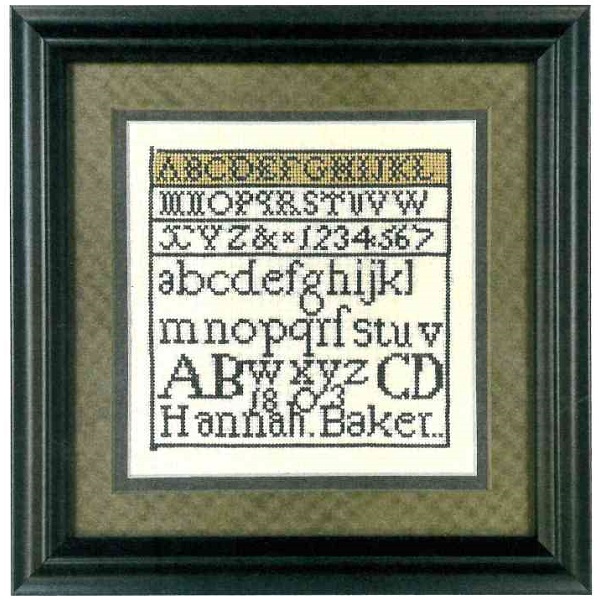 Hannah Baker, 1803 Reproduction Sampler by Eileen Bennett