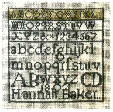 Hannah Baker, 1803 Reproduction Sampler by Eileen Bennett - Image 2