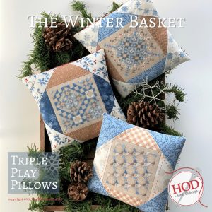 Triple Play Pillows ~ The Winter Basket by Hands On Design