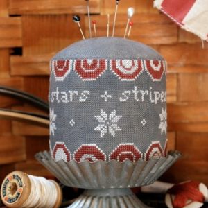 Stars & Stripes Penny Pin Drum by Heartstring Samplery