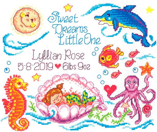 Sea Angels Birth Sampler