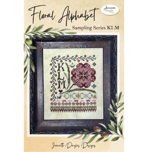 Floral Alphabet Sampling Series ~ KLM by Jeannette Douglas