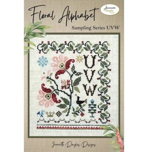 Floral Alphabet Sampler Series UVW chart by Jeanette Douglas – Nashville26