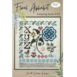 Floral Alphabet Sampler Series XYZ chart by Jeanette Douglas – Nashville26