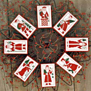 Redwork Santas by Prairie Schooler