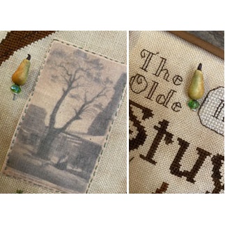 Pin and fabric printed tree for Olde Stuyvesant Pear Tree by Primitive Hare - Image 3