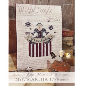 Mrs. Martha 1776 chart with linen by Primitive Hare