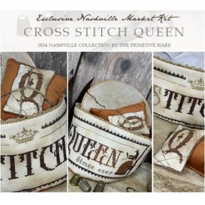 Cross Stitch Queen basket kit by Primitive Hare