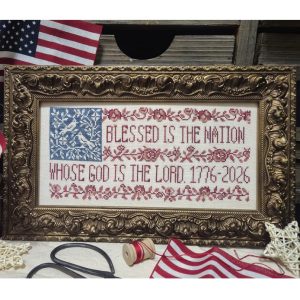 Toile Flag chart by Quaint Rose Needlearts