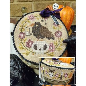 Pin Drum Shorties  Month # 10 Crow chart by Quaint Rose Needlearts