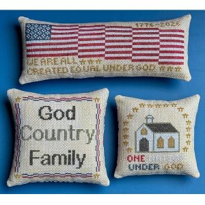 Faith & Freedom Trio chart by SamBrie Stitches
