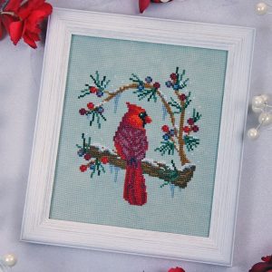 Winter’s Cardinal chart by The Stitch Crypt