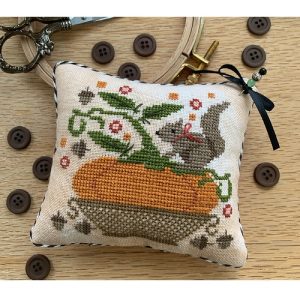 Pumpkin Basket Pinkeep chart by Stitches By Ethel