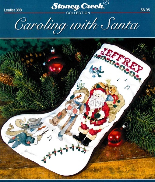 Caroling with Santa Stocking