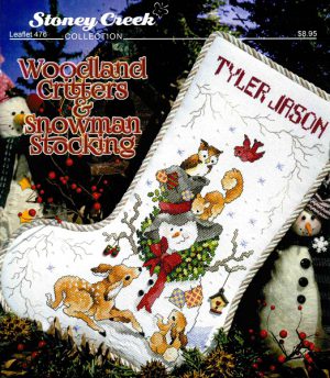 Woodland Critters & Snowman Stocking