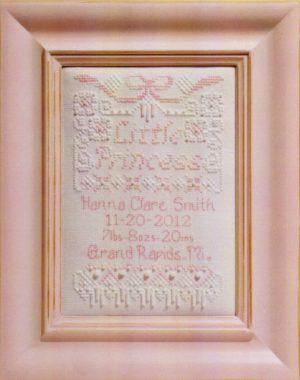 Little Princess Birth Sampler