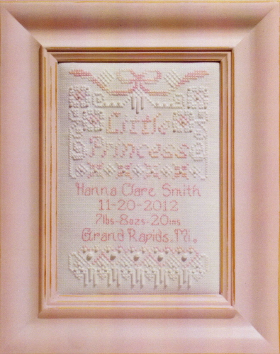 Little Princess Birth Sampler