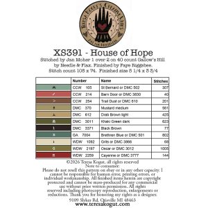 House of Hope chart by Teresa Kogut
