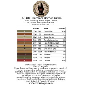 Summer Garden Drum chart by Teresa Kogut