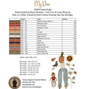 My Dear chart by Teresa Kogut
