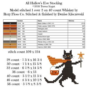 All Hallow’s Eve Stocking chat by Teresa Kogut