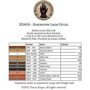 Scarecrow Lane Drum chart by Teresa Kogut