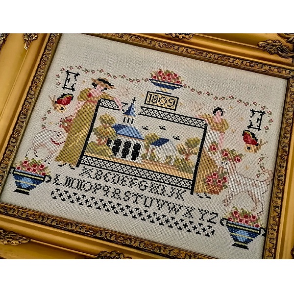 Two Sisters 1809 Sampler by Twin Peak Primitives ~ Nashville25