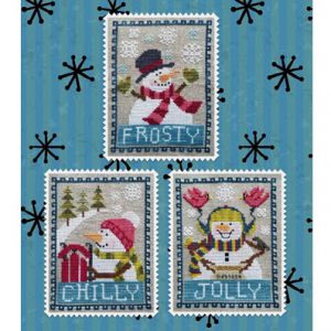 Snowman Trio by Waxing Moon