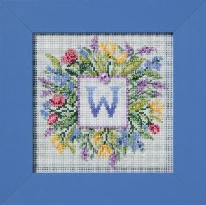 Floral Monogram ~ Spring Series, Button & Beads kit by Mill Hill