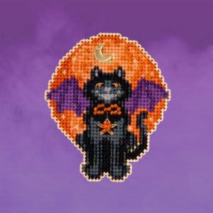 Seasonal Ornament ~ Autumn Harvest Series ~ Bat Cat