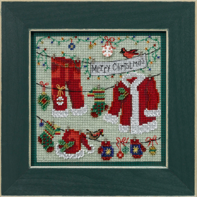 Buttons & Beads ~ Winter Series ~ Santa's Clothesline kit by Mill Hill