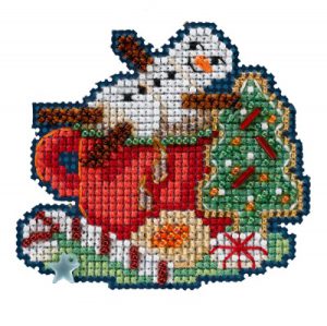 Seasonal Ornaments ~ Winter Holiday ~ Marshmallow Snowman kit by Mill Hill