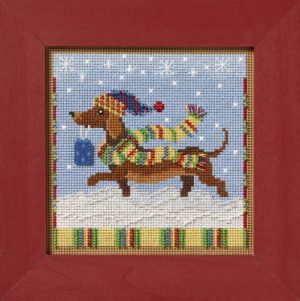 Buttons and Beads kits ~ Winter Series ~ Dashing Dachshund by Mill Hill