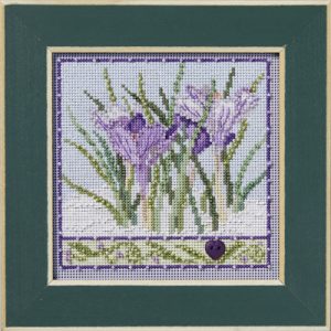 Buttons and Beads kits ~ Winter Series ~ Crocuses by Mill Hill