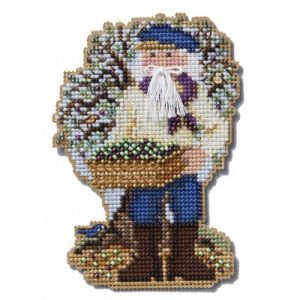 Santa Ornaments ~ Mediterranean Santas ~ Olive Harvest Santa